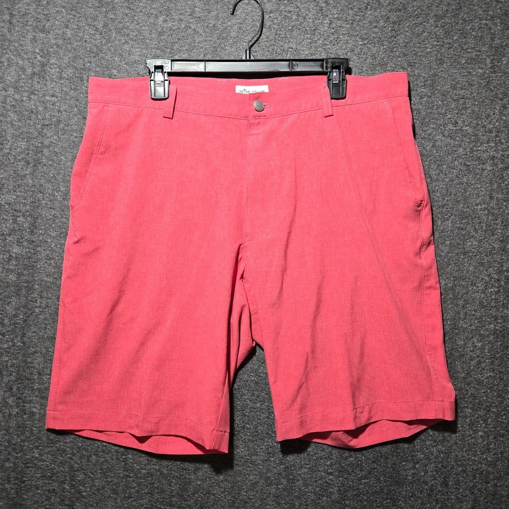 Peter‎ Millar Shorts Crown Crafted Shackleford Hybrid Performance Red Mens 36